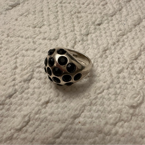 Dome Sterling silver and onyx. - Picture 8 of 10